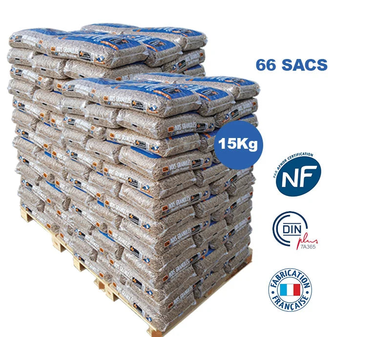 Pellets Woodstock® Premium – Palet 990 kg (66 sacos)