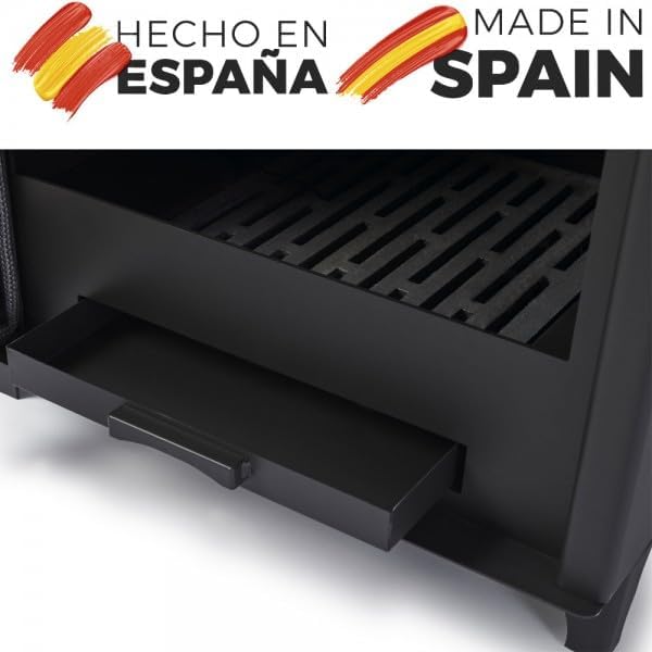 Estufa de leña grande modelo G 14.3 Kw | Chimenea moderna de leña con puerta cristal&nbsp;