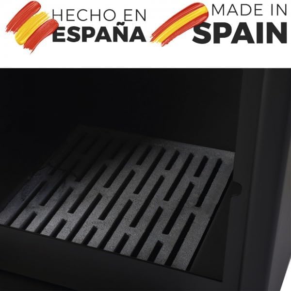 Estufa de leña grande modelo G 14.3 Kw | Chimenea moderna de leña con puerta cristal&nbsp;
