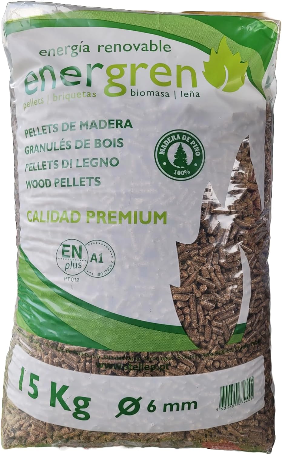 Pellets de Madera (Pallet con 15 Sacos DE 15KG)