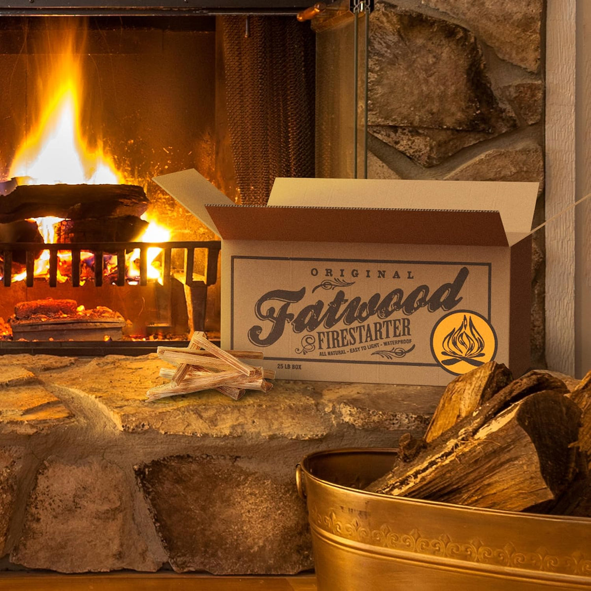 Leña, paquete de 2 Unidades, para Interiores o Exteriores, 100% Natural, para fogatas, Chimenea, Estufa de leña o Parrilla de Barbacoa.