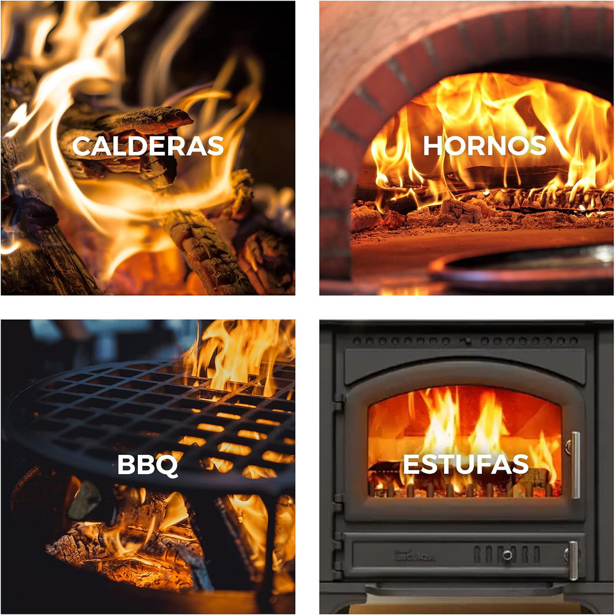 Leña de Encina para Chimeneas, Estufas, Barbacoas y Hornos de Asar.