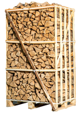 Gran palé de leña de carpe secada en horno de 25 cm