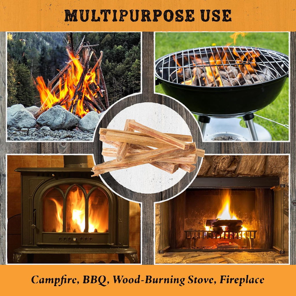 Leña, paquete de 2 Unidades, para Interiores o Exteriores, 100% Natural, para fogatas, Chimenea, Estufa de leña o Parrilla de Barbacoa.
