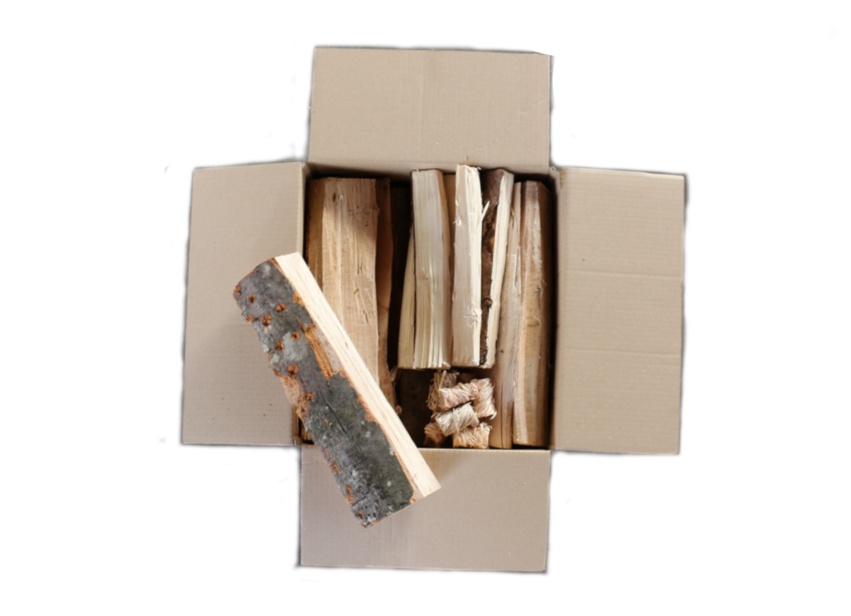 Leña de haya en caja
