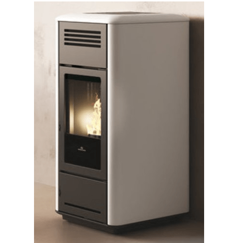 Hidroestufa de pellets Edilkamin Milla H 15 kW Up – Acero/Cerámica