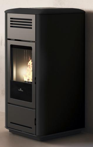 Hidroestufa de pellets Edilkamin Milla H 15 kW Up – Acero/Cerámica