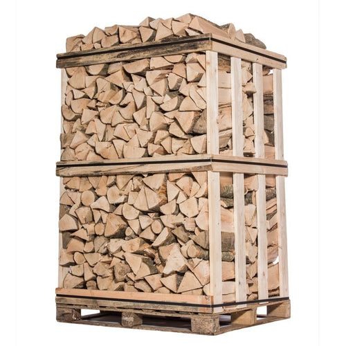 Caja de 2 m³ de leña dura cortada a 25 cm