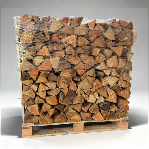 Leña de haya, 30 cm, secada al horno, sobre palé.