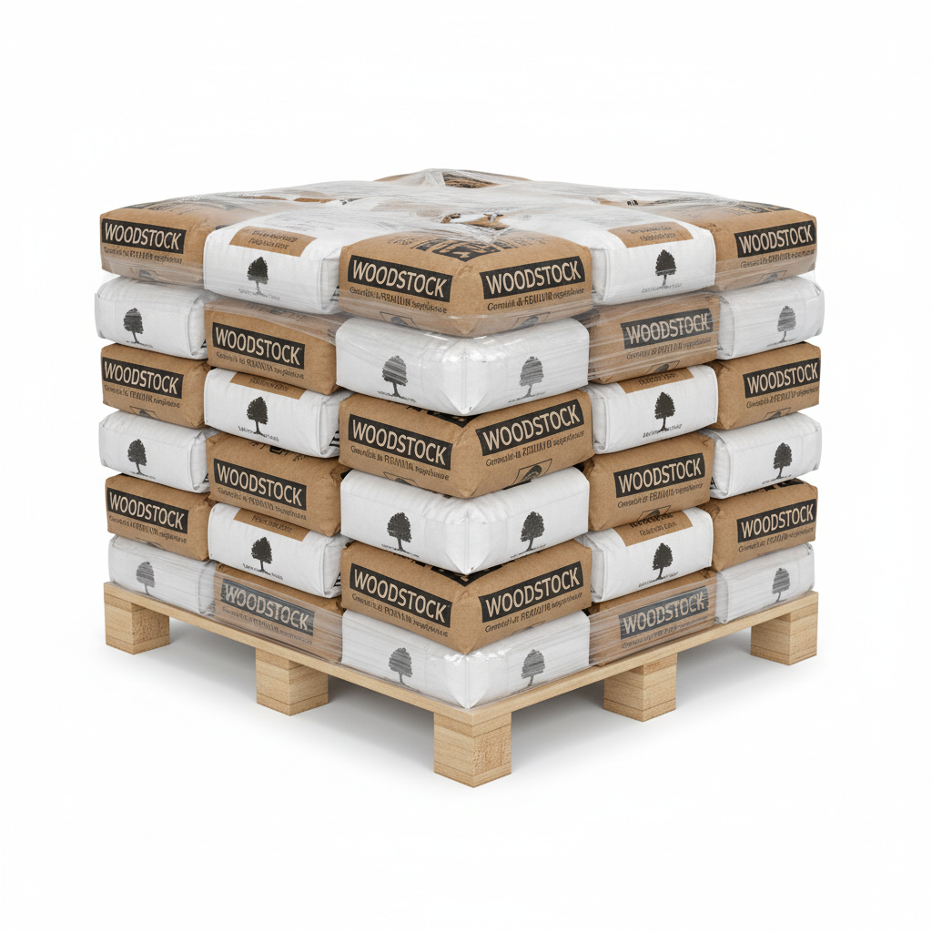 Pellets Woodstock® Premium – Palet 990 kg (66 sacos)