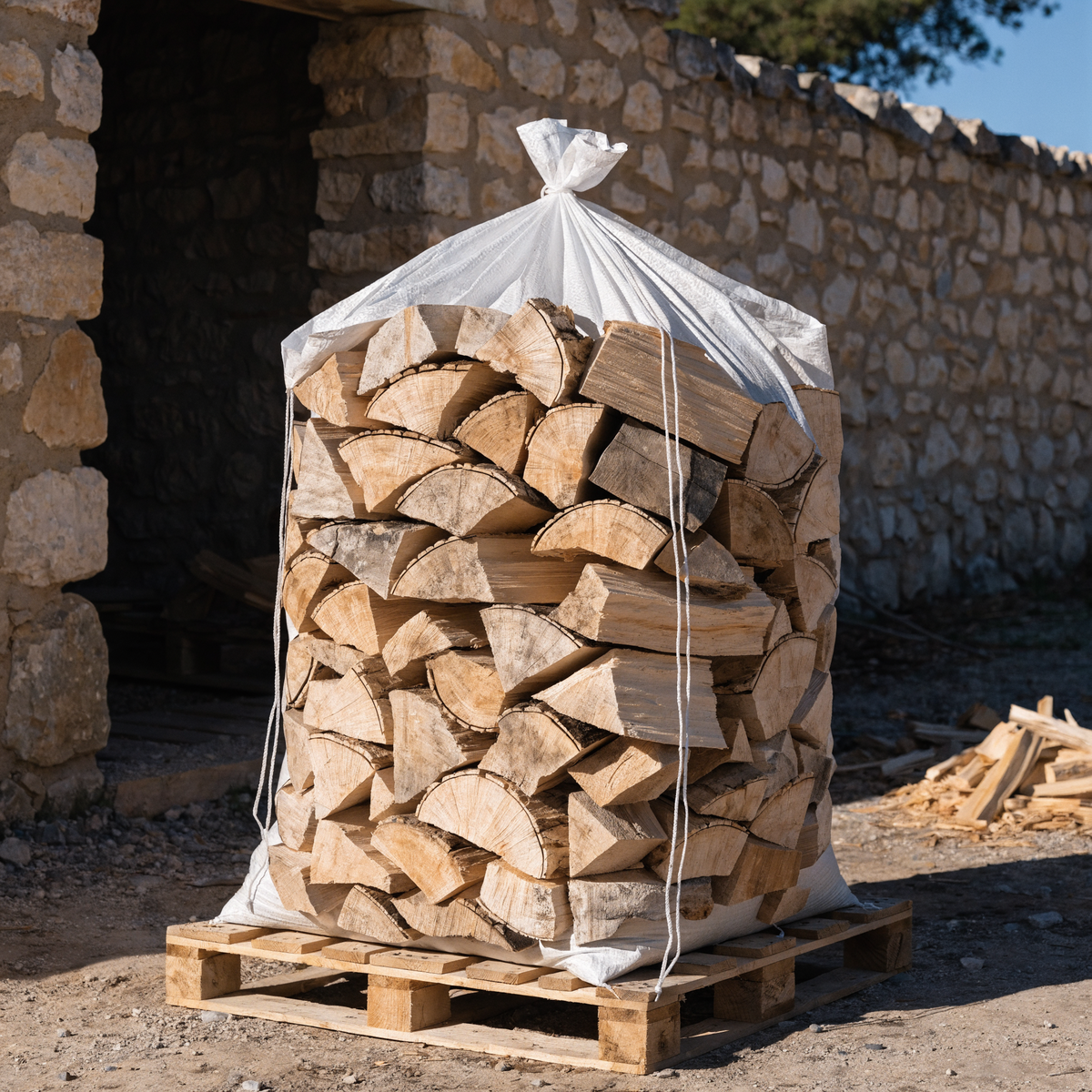 Leña de haya Premium secada en horno – Big Bag 0,75 m³